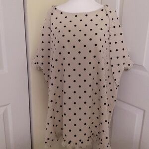 Umgee Cream Polka Dot Top